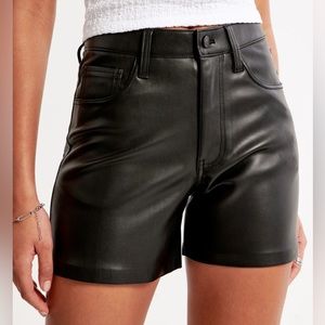 A&F Curve Love Vegan Leather Shorts